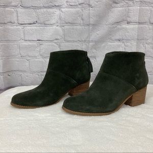 Toms Leila suede zip back bootie